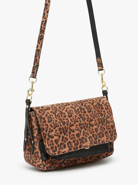 Cross Body Tas Leopard Leder Paul marius Zwart leopard DIANSLEO ander zicht 2