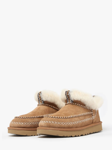 Boots Classic Ultra Mini Alpine Uit Leder Ugg Beige women 1158224 ander zicht 2