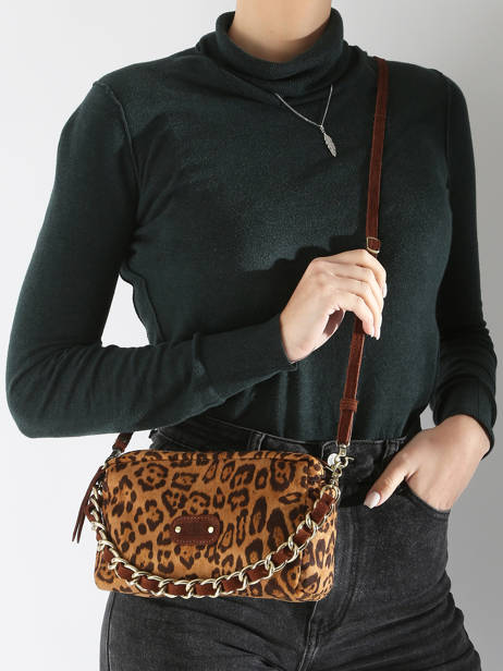 Cross Body Tas Lp Mila louise Bruin lp 23673LP1 ander zicht 1