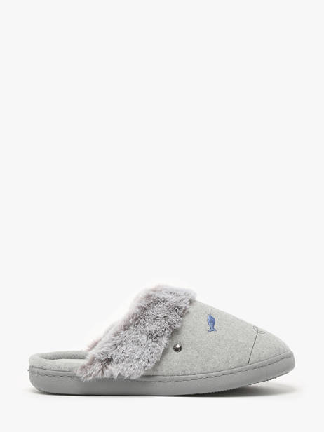 Pantoffels Isotoner Grijs women 97416 ander zicht 3