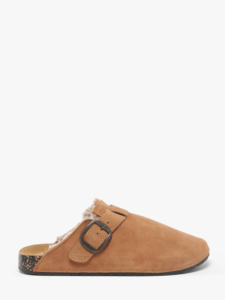 Pantoffels Uit Leder Isotoner Bruin women 94998 ander zicht 4