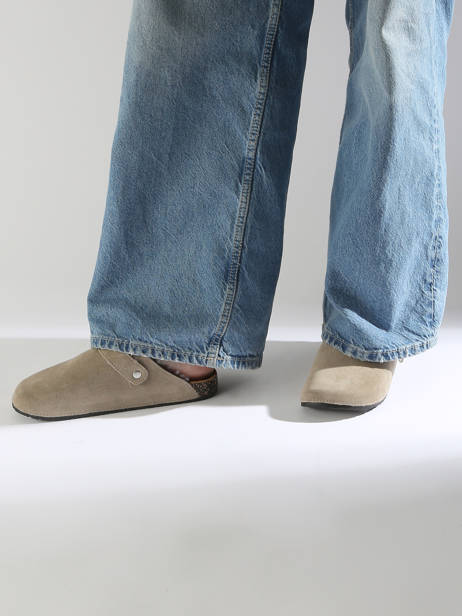 Pantoffels Uit Leder Isotoner Grijs women 94998 ander zicht 1