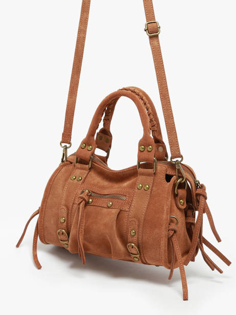 Cross Body Tas Velvet Milano Bruin velvet VE24093 ander zicht 2