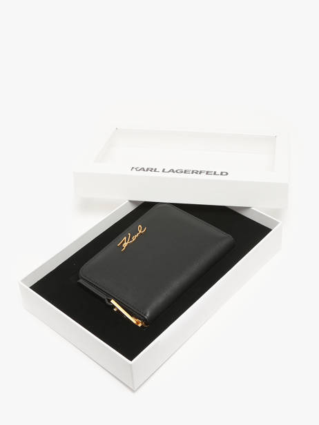 Portefeuille K Signature Leder Karl lagerfeld Zwart k signature A1W32105 ander zicht 1