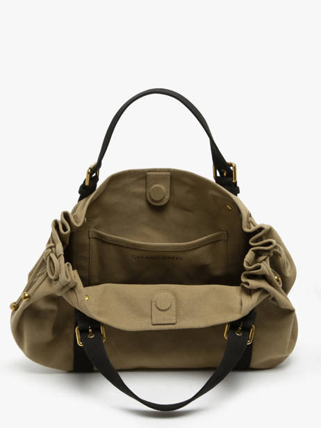 Schoudertas Canvas Katoen Gerard darel Groen canvas DBS01450 ander zicht 3