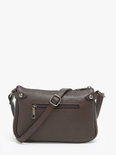 Cross Body Tas Caviar Leder Milano Bruin caviar G1421N ander zicht 4