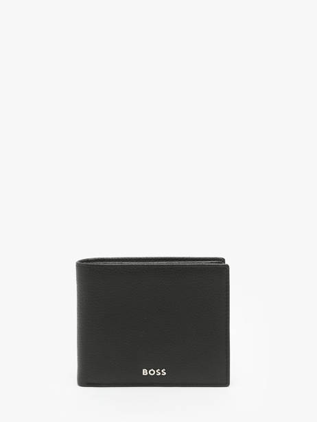Portefeuille Leder Hugo boss Zwart grained HLN416A