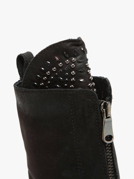 Enkellaarsjes Biker Uit Leder Metisse Zwart women MA1009 ander zicht 3