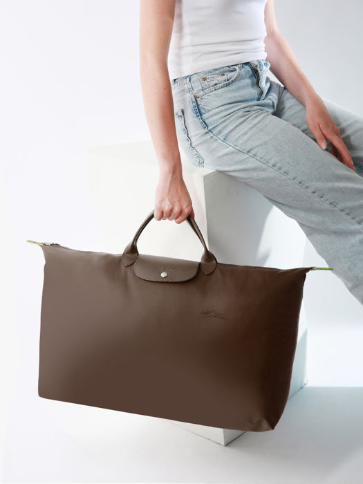 Longchamp Le pliage green Reistassen Bruin