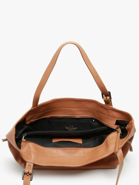 Handtas Caviar Leder Milano Bruin caviar CA24066 ander zicht 3