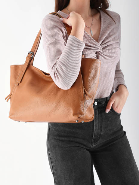 Handtas Caviar Leder Milano Bruin caviar CA24066 ander zicht 1