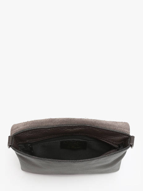 Cross Body Tas Caviar Leder Milano Bruin caviar CA22112 ander zicht 3