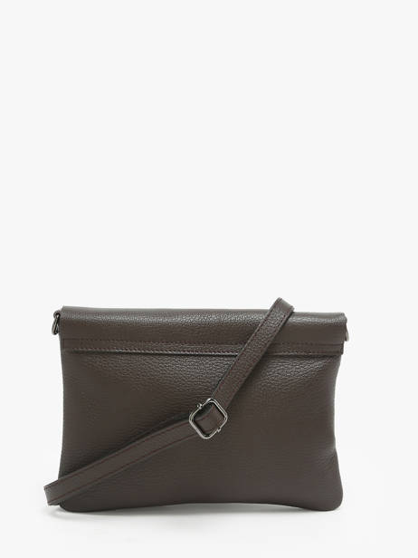 Cross Body Tas Caviar Leder Milano Bruin caviar CA22112 ander zicht 4