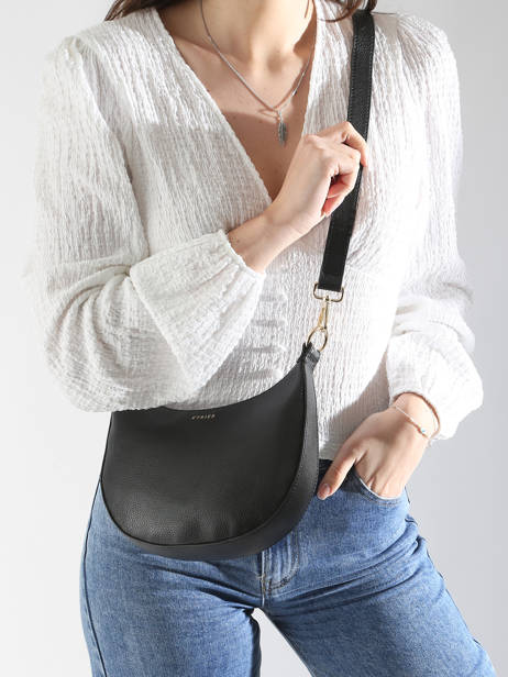 Cross Body Tas S Tradition Leder Etrier Zwart tradition ETRA102S ander zicht 1