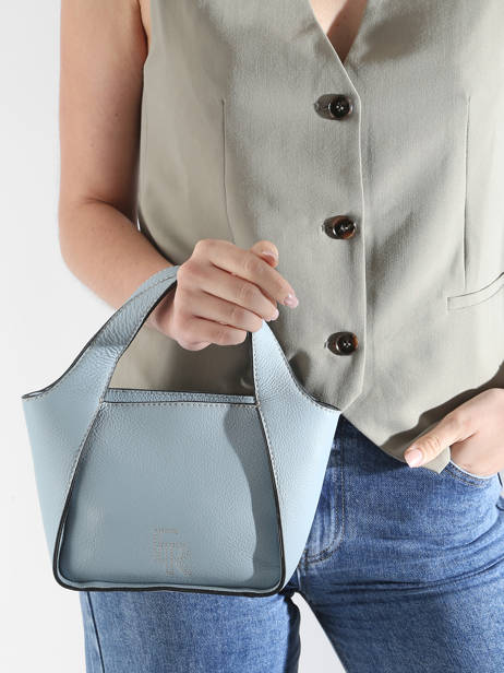 Cross Body Tas S Foudre Leder Etrier Blauw foudre EFOD107S ander zicht 1