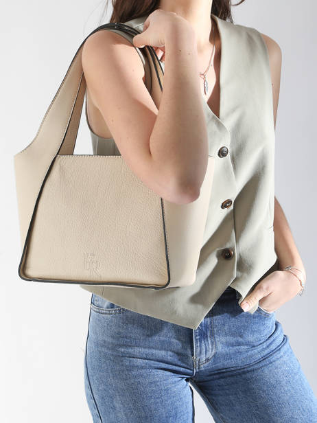 Schoudertas M Foudre Leder Etrier Beige foudre EFOD107M ander zicht 1