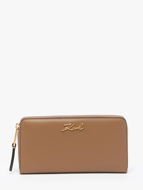 Portefeuille Leder Karl lagerfeld Bruin k signature A1W32106