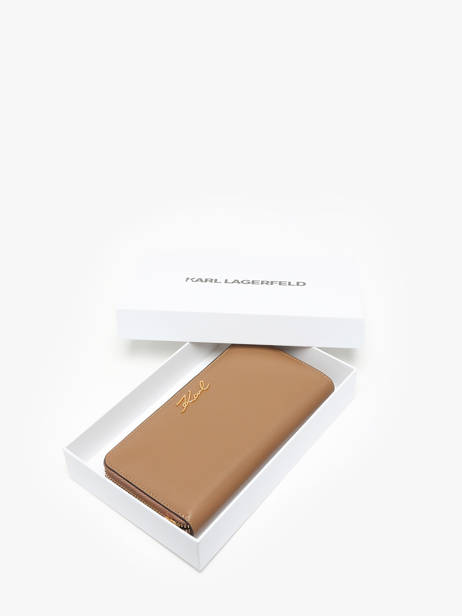 Portefeuille Leder Karl lagerfeld Bruin k signature A1W32106 ander zicht 1