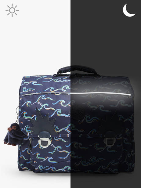 Boekentas 2 Compartimenten Kipling Blauw back to school / pbg PBGI7055 ander zicht 5