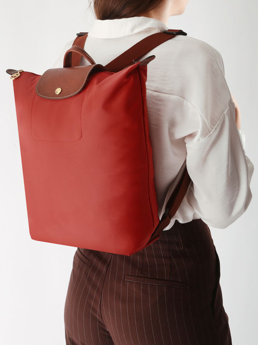 Longchamp Le pliage original Rugzak Rood