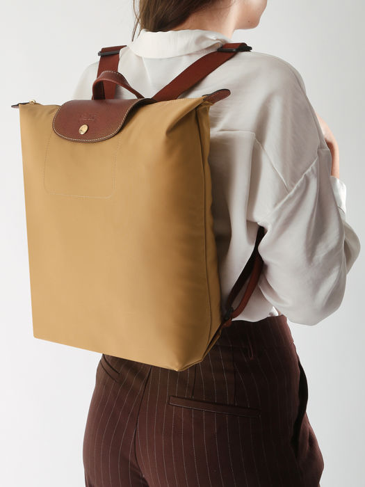 Longchamp Le pliage original Rugzak Bruin