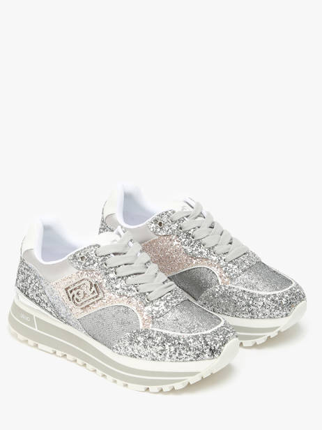 Sneakers Maxi Wonder 73 Liu jo Zilver women BA5015TX ander zicht 2