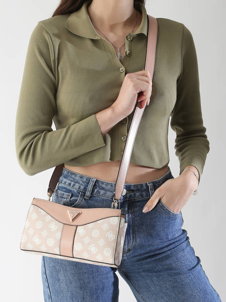 Cross Body Tas Izzy Polyurethaan Guess Beige izzy PG952112 ander zicht 1