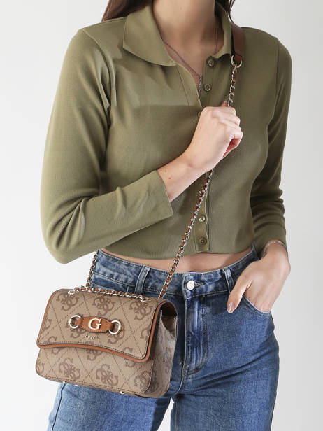 Cross Body Tas Izzy Polyurethaan Guess Bruin izzy OS865419 ander zicht 1