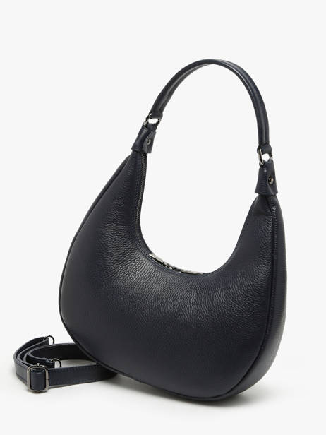 Schoudertas Caviar Leder Milano Blauw caviar CA24121 ander zicht 2