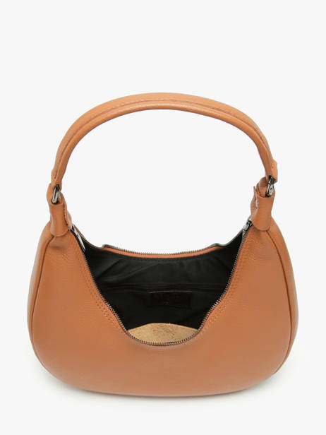 Schoudertas Caviar Leder Milano Bruin caviar CA24121 ander zicht 3