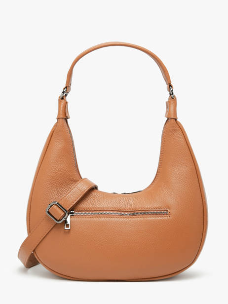 Schoudertas Caviar Leder Milano Bruin caviar CA24121 ander zicht 4