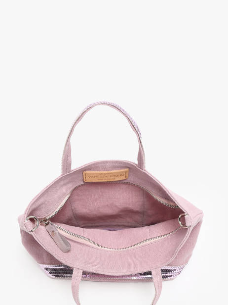 Cross Body Tas Baby Cabas Linnen Vanessa bruno Roze cabas lin 31V40410 ander zicht 3