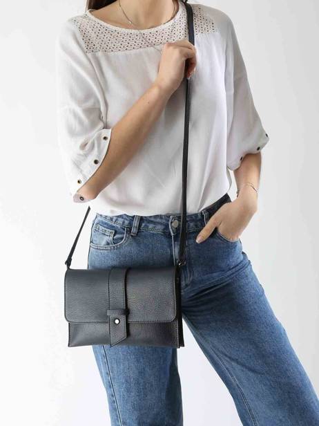 Cross Body Tas Caviar Leder Milano Blauw caviar CA240610 ander zicht 1