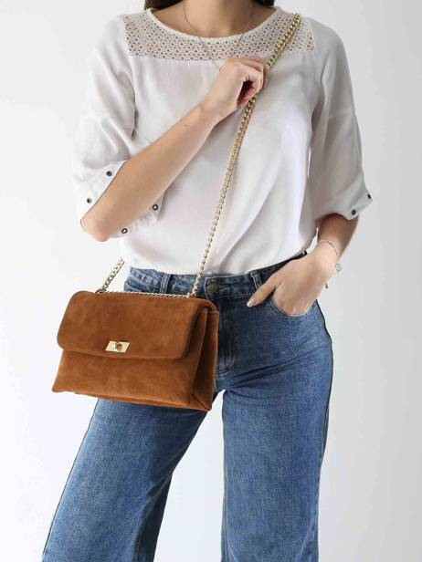 Cross Body Tas Velvet Caviar Leder Milano Bruin velvet caviar VC24115 ander zicht 1