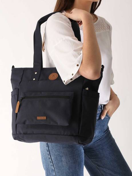 Schoudertas A4 Formaat Adventurer Gerecycleerd Polyester Cabaia Blauw adventurer TOTEBAGM ander zicht 1