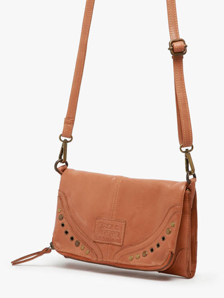 Cross Body Tas Glam Eyelet Leder Basilic pepper Bruin glam eyelet BGLE43 ander zicht 2