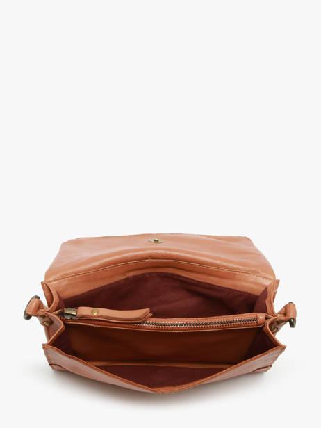 Cross Body Tas Glam Eyelet Leder Basilic pepper Bruin glam eyelet BGLE43 ander zicht 3