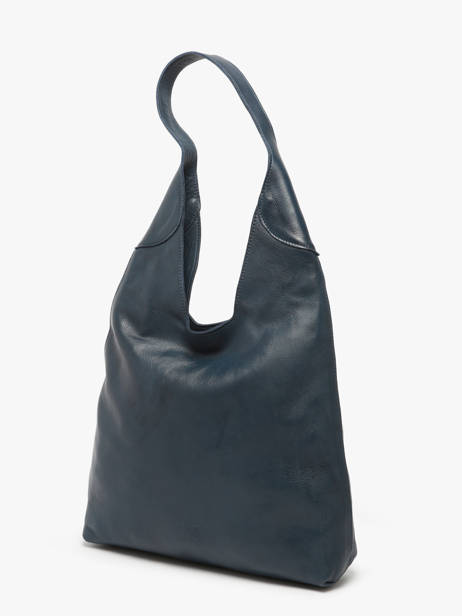 Schoudertas Cow Leder Basilic pepper Blauw cow BCOW2M ander zicht 2