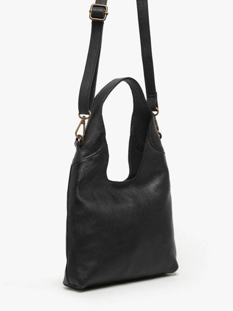 Cross Body Tas Cow Leder Basilic pepper Zwart cow BCOW2S ander zicht 2