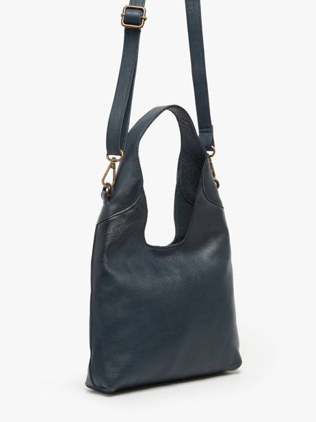 Cross Body Tas Cow Leder Basilic pepper Blauw cow BCOW2S ander zicht 2