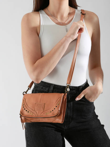 Cross Body Tas Glam Eyelet Leder Basilic pepper Bruin glam eyelet BGLE43 ander zicht 1