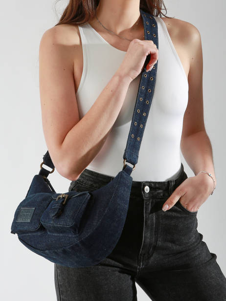 Schoudertas Cargo Denim Katoen Basilic pepper Blauw cargo denim BCAD04 ander zicht 1