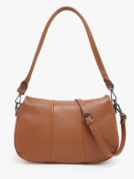 Cross Body Tas Caviar Leder Milano Bruin caviar CA24116 ander zicht 4