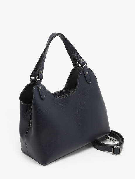 Handtas Caviar Leder Milano Blauw caviar CA24067 ander zicht 2