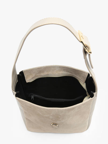 Schoudertas Velvet Caviar Leder Milano Beige velvet caviar VC24118 ander zicht 3