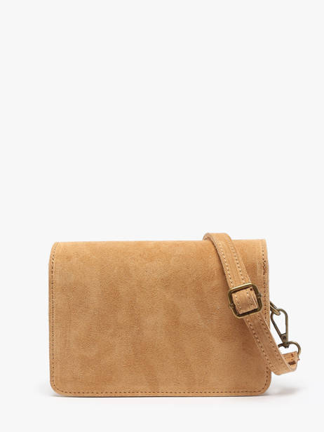 Cross Body Tas Velvet Leder Milano Bruin velvet VE24115 ander zicht 4