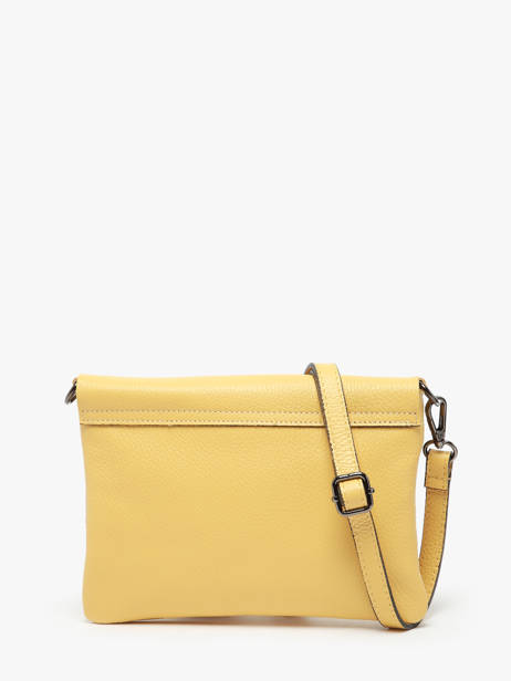 Cross Body Tas Caviar Leder Milano Geel caviar CA22112 ander zicht 5