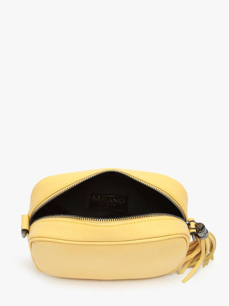 Cross Body Tas Caviar Leder Milano Geel caviar CA2006N ander zicht 4