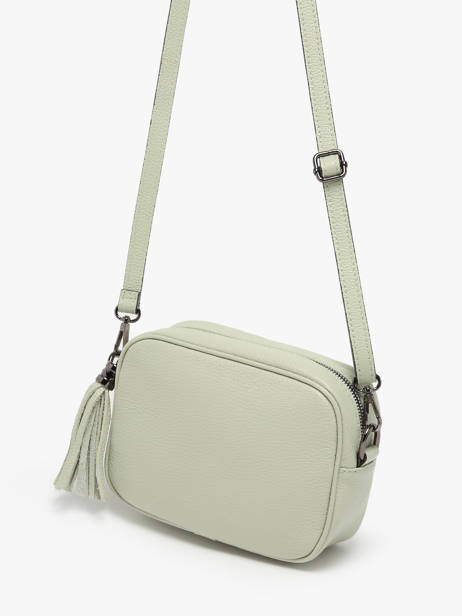 Cross Body Tas Caviar Leder Milano Groen caviar CA2006N ander zicht 2