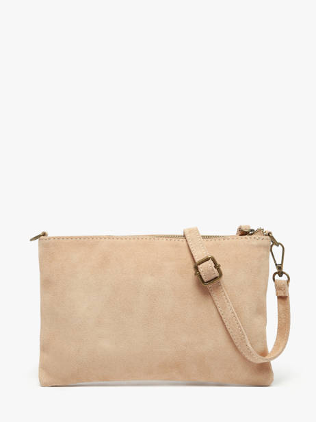 Cross Body Tas Velvet Leder Milano Beige velvet VE241111 ander zicht 4